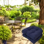 1pair 48 x 48cm Garden Patio Rattan Chair Waterproof Cushion Thick Soft Sofa Cushion - Image 7