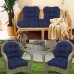 1pair 48 x 48cm Garden Patio Rattan Chair Waterproof Cushion Thick Soft Sofa Cushion - Image 8