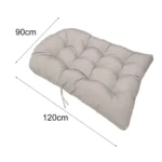 90x120cm Outdoor Waterproof Thickened Soft Hanging Basket Rattan Chair Cushion - Image 2