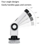 7 In 1 Electric Spin Scrubber Rechargeable Waterproof Floor Clean Bush with 23.6 Inch Adjustable Handle - Image 5