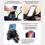 Kewig Electrical Bike Vigorously Clip Base Bracket Outdoor Cycling Cell Phone Navigation Holder - Image 5