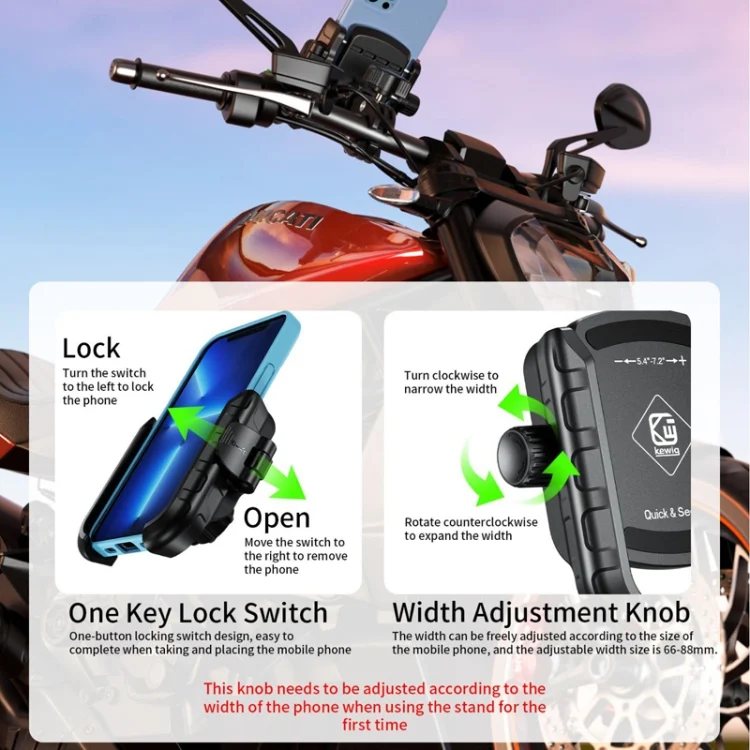 TBD06049856_B6.webp Kewig Electrical Bike Vigorously Clip Base Bracket Outdoor Cycling Cell Phone Navigation Holder - Image 7