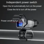 Kewig Motorcycle Phone Charger Outdoor Riding Fast Charging Waterproof USB Charging Stand - Image 5