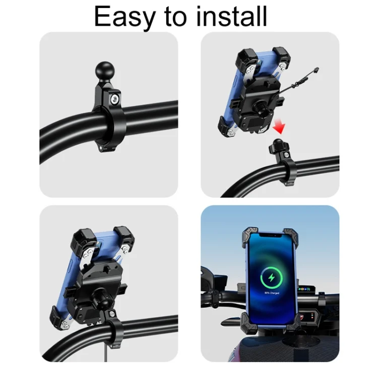 TBD06049882_B5.webp Kewig Motorcycle Navigation Phone Holder Outdoor Riding Charging Bracket - Image 6