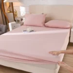 3pcs /Set Cotton Beds Bedspread 4 Seasons Universal Dustproof Slip-proof Bed Sheet With Pillowcase