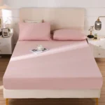 3pcs /Set Cotton Beds Bedspread 4 Seasons Universal Dustproof Slip-proof Bed Sheet With Pillowcase - Image 5