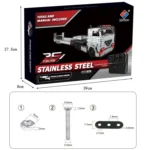 ZBToys Building Blocks Mechanical Toys Hand-Assembled Remote Control Trailer Metal Model - Image 8