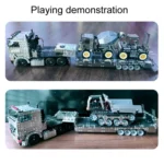ZBToys Building Blocks Mechanical Toys Hand-Assembled Remote Control Trailer Metal Model - Image 9
