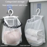 Wall Hanging Storage Bag Drying Underwear Mesh Pocket Cosmetic Storage Hanging Bag - Image 9