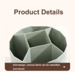 Desktop Rotating Pen Holder Large Capacity Stationery Storage Box Makeup Brush Storage Bucket - Image 3