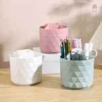 Desktop Rotating Pen Holder Large Capacity Stationery Storage Box Makeup Brush Storage Bucket - Image 7