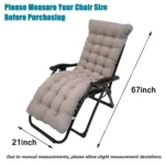 170x53x8cm Thickened Slip-on Home Recliner Cushion Garden Rocking Chair Cushion - Image 3