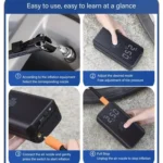 Car Inflatable Pump Portable Mini Car Tire High Power High Pressure Inflatable Pump - Image 11