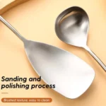 304 Stainless Steel Walnut Handle Cooking Tools Home Restaurant Kitchen Gadgets - Image 3