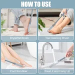 Foot Washing Brush Dry and Wet Toe Cleaning and Anti-Itch Brush - Image 6