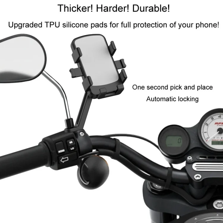 TBD06050110_B2.webp Mountain Road Bike Phone Holder Motorcycle Aluminum Alloy Riding Navigation Bracket - Image 3
