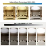 24W 30cm RGBCW Full Color Smart WiFi Tuya Ceiling Light with Remote Control - Image 3