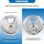 Household Anti-Theft Rust-Proof And Waterproof Pure Copper Core Round Padlock - Image 5