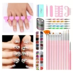 Nail Art Tools Set Nail Painting Pen Dotting Pen Filing Strip Rhinestone Butterfly Sequin Jewelry Set - Image 2