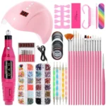 USB Plug-in Seashell Nail Lamp Mini UV Light Therapy Lamp Nail Polishers Stick Diamonds Tool Set