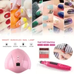 USB Plug-in Seashell Nail Lamp Mini UV Light Therapy Lamp Nail Polishers Stick Diamonds Tool Set - Image 3