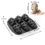 Single Sided 6 Skulls Halloween Silicone Mold - Image 4