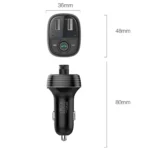 Car Bluetooth Fast Charger Receiver Auto One To Two Charger Cigarette Lighter - Image 2