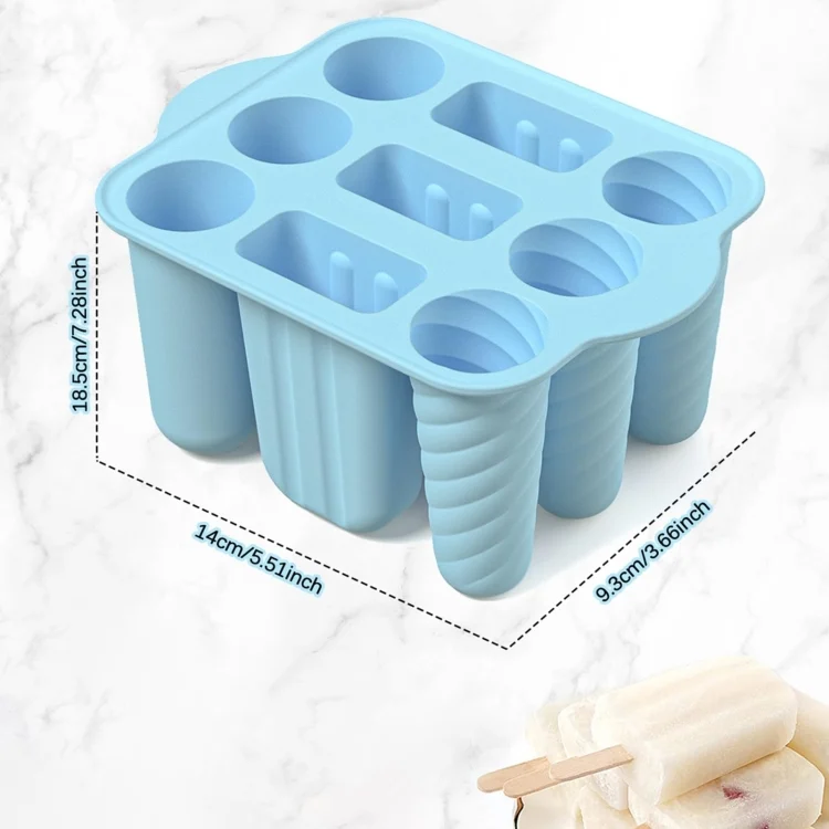 TBD06050267_B5.webp 9 Grids Ice Cream Mould Silicone Ice Compartment Homemade Ice Cube Membrane Maker - Image 6