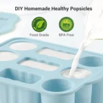 9 Grids Ice Cream Mould Silicone Ice Compartment Homemade Ice Cube Membrane Maker - Image 7