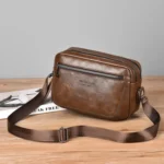 WEIXIER D523 Men Large Capacity Crossbody Single Shoulder Bag Casual PU Messenger Handbag - Image 2