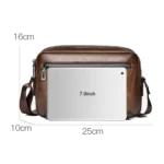 WEIXIER D523 Men Large Capacity Crossbody Single Shoulder Bag Casual PU Messenger Handbag - Image 3