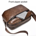 WEIXIER D523 Men Large Capacity Crossbody Single Shoulder Bag Casual PU Messenger Handbag - Image 5
