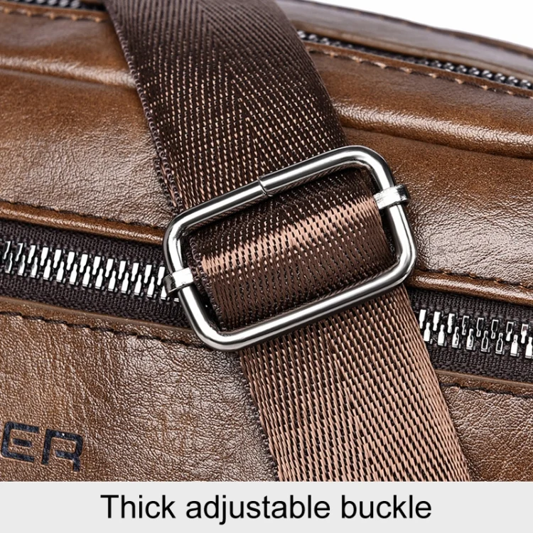 TBD06050315_B9.webp WEIXIER D523 Men Large Capacity Crossbody Single Shoulder Bag Casual PU Messenger Handbag - Image 10