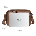 WEIXIER D401 Men Large Capacity Crossbody Single Shoulder Bag Casual PU Messenger Handbag - Image 3