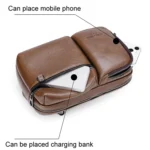 WEIXIER D401 Men Large Capacity Crossbody Single Shoulder Bag Casual PU Messenger Handbag - Image 4