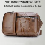 WEIXIER D401 Men Large Capacity Crossbody Single Shoulder Bag Casual PU Messenger Handbag - Image 7