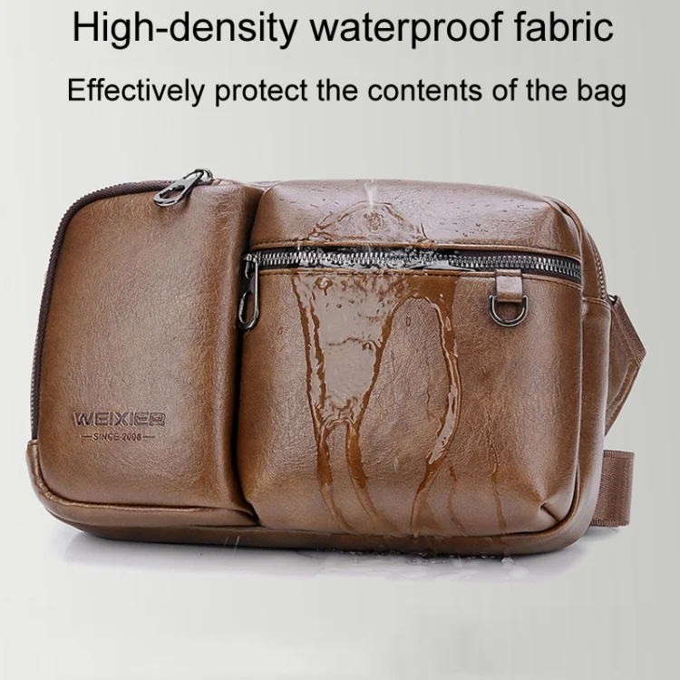 TBD06050317_B6.webp WEIXIER D401 Men Large Capacity Crossbody Single Shoulder Bag Casual PU Messenger Handbag - Image 7