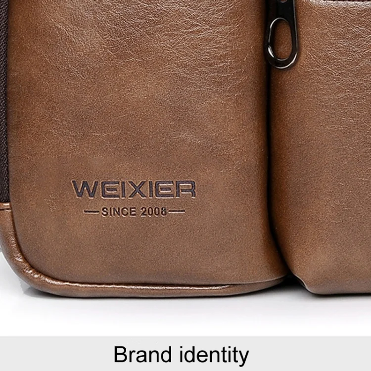 TBD06050317_B7.webp WEIXIER D401 Men Large Capacity Crossbody Single Shoulder Bag Casual PU Messenger Handbag - Image 8