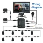 7 Inch Two-Way Display With Reverse Detection Digital Radar - Image 7