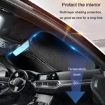 Car Sunshade Summer Front Windshield Sunscreen Heat Insulation Folding Car Sunshade Curtain - Image 9