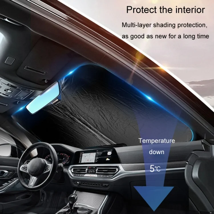 TBD06050340_B8.webp Car Sunshade Summer Front Windshield Sunscreen Heat Insulation Folding Car Sunshade Curtain - Image 9