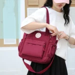 Casual Versatile Shoulder Bag Contrast Color Messenger Bag Student Handbag - Image 8