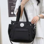 Casual Versatile Shoulder Bag Contrast Color Messenger Bag Student Handbag - Image 9