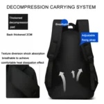 Men Backpack Nylon Oxford Knapsack Large Capacity Student Schoolbag - Image 4
