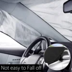Automobile Silver Coated Cloth Sunshade Snow Shield - Image 5