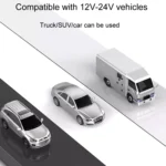 45W Rotating Dual Cigarette Lighter Extension Port Car Charger - Image 4