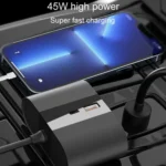 45W Rotating Dual Cigarette Lighter Extension Port Car Charger - Image 7