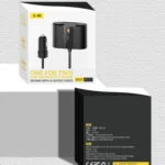 45W Rotating Dual Cigarette Lighter Extension Port Car Charger - Image 8