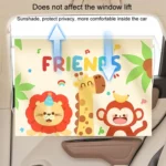 Suction Cup Car Sunshade Children Rear Side Window Insulation Sunscreen Cartoon Car Curtain - Image 5
