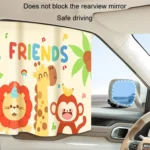 Suction Cup Car Sunshade Children Rear Side Window Insulation Sunscreen Cartoon Car Curtain - Image 6